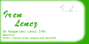 iren lencz business card
