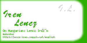 iren lencz business card